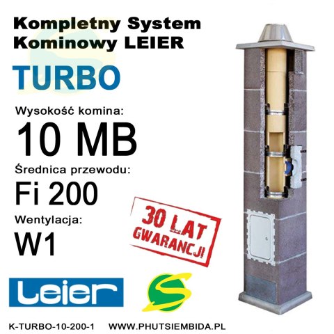 KOMIN TURBO LEIER 10MB FI200 1 WENTYLACJA