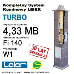 KOMIN TURBO LEIER 4,33MB FI140 1 WENTYLACJA