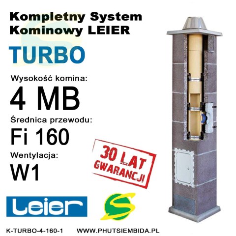 KOMIN TURBO LEIER 4MB FI160 1 WENTYLACJA