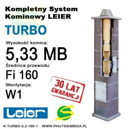 KOMIN TURBO LEIER 5,33MB FI160 1 WENTYLACJA