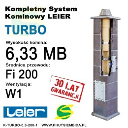 KOMIN TURBO LEIER 6,33MB FI200 1 WENTYLACJA