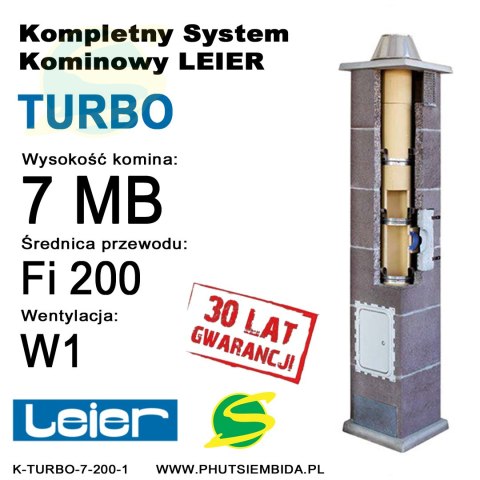 KOMIN TURBO LEIER 7MB FI200 1 WENTYLACJA