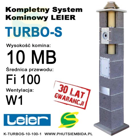 KOMIN TURBO-S LEIER 10MB FI100 1 WENTYLACJA