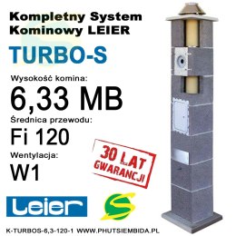 KOMIN TURBO-S LEIER 6,33MB FI120 1 WENTYLACJA