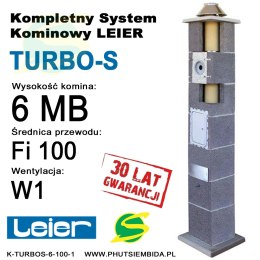 KOMIN TURBO-S LEIER 6MB FI100 1 WENTYLACJA