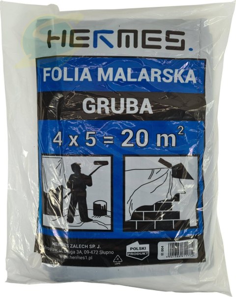 Folia malarska NIEBIESKA gruba LDPE 0,60 kg 4 x 5 m