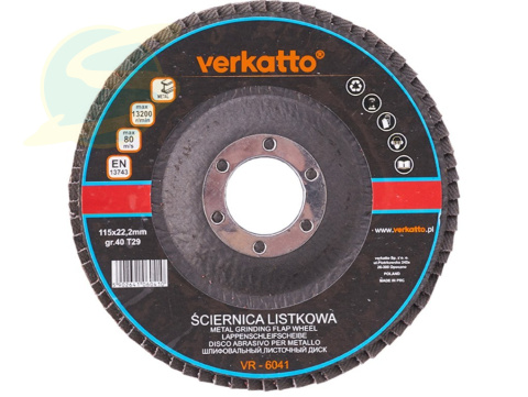 Ściernica listkowa 115mm gr.40 VR-6041