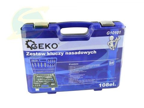 Zestaw kluczy nasadowych i torx 108el.CRV GEKO(3)